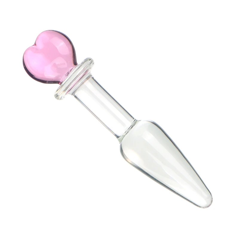 Cute Bear Head Glass Crystal Dildos Anal Plug Beads Fake Penis Vaginal Pleasure Wand Sex Products For Women Unisex Sex Toys