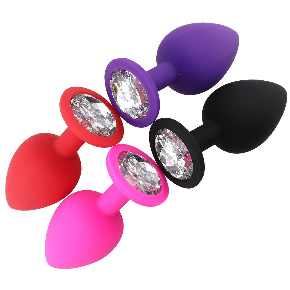 Unisex Silicone Butt Plug 3 Sizes Anal Dildo Sex Stopper Adult Toy for Men/Women Couple Anal Trainer No Vibrator Unisex Silicone Butt Plug 3 Sizes Anal Dildo Sex Stopper Adult Toy for Men/Women Couple Anal Trainer No Vibrator