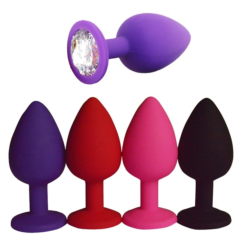 Unisex Silicone Butt Plug 3 Sizes Anal Dildo Sex Stopper Adult Toy for Men/Women Couple Anal Trainer No Vibrator Unisex Silicone Butt Plug 3 Sizes Anal Dildo Sex Stopper Adult Toy for Men/Women Couple Anal Trainer No Vibrator