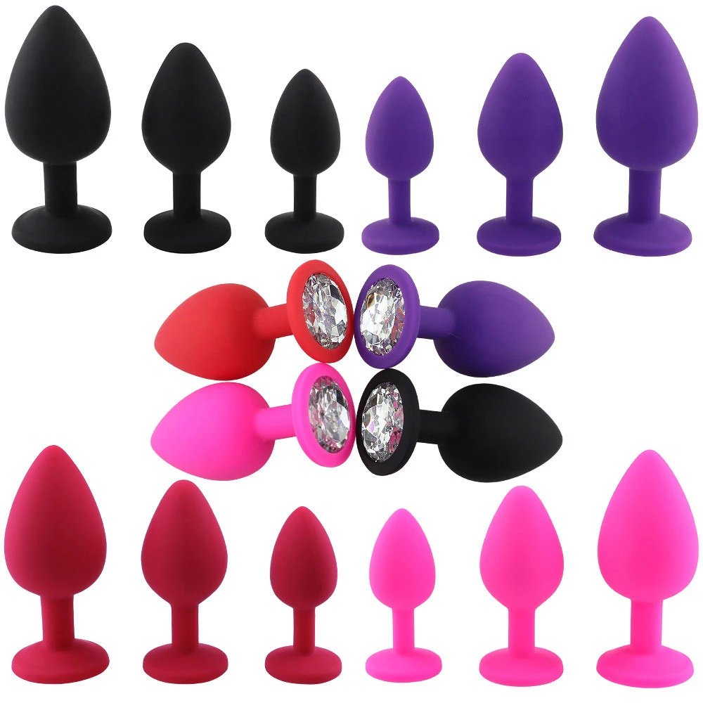 Unisex Silicone Butt Plug 3 Sizes Anal Dildo Sex Stopper Adult Toy for Men/Women Couple Anal Trainer No Vibrator Unisex Silicone Butt Plug 3 Sizes Anal Dildo Sex Stopper Adult Toy for Men/Women Couple Anal Trainer No Vibrator