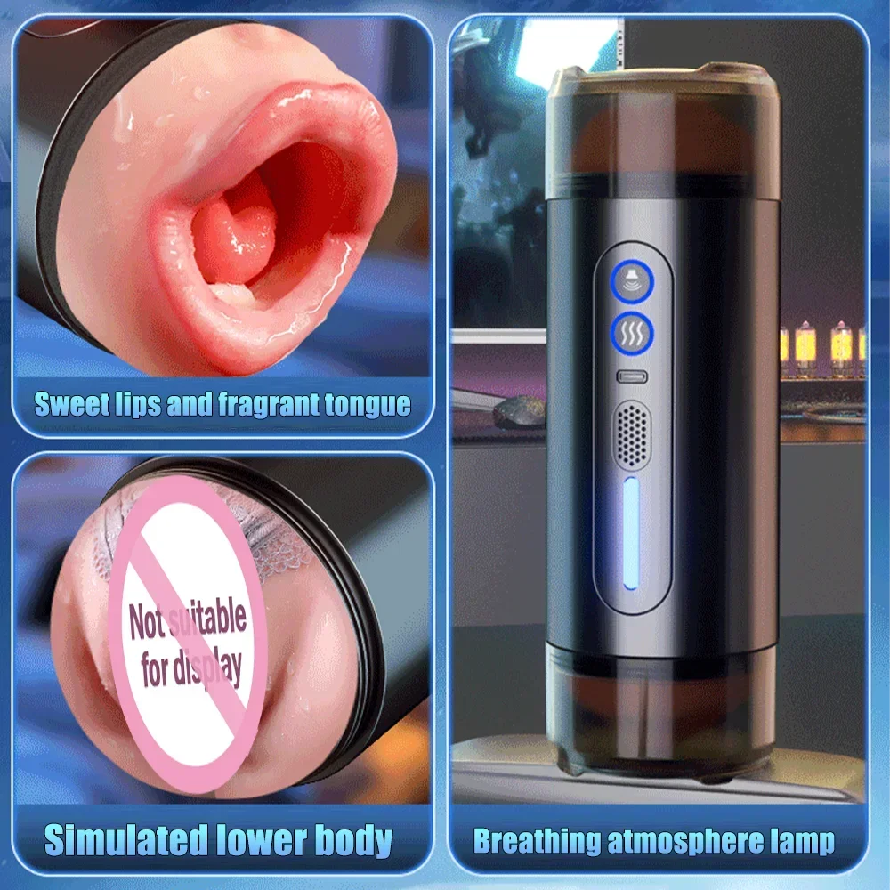 Automatic Male Sucking Masturbator Vibration Blowjob Machine Heating Masturbation Cup Sex Toys Adult for Men Masturbate Supplies Automatic Male Sucking Masturbator Vibration Blowjob Machine Heating Masturbation Cup Sex Toys Adult for Men Masturbate Supplies