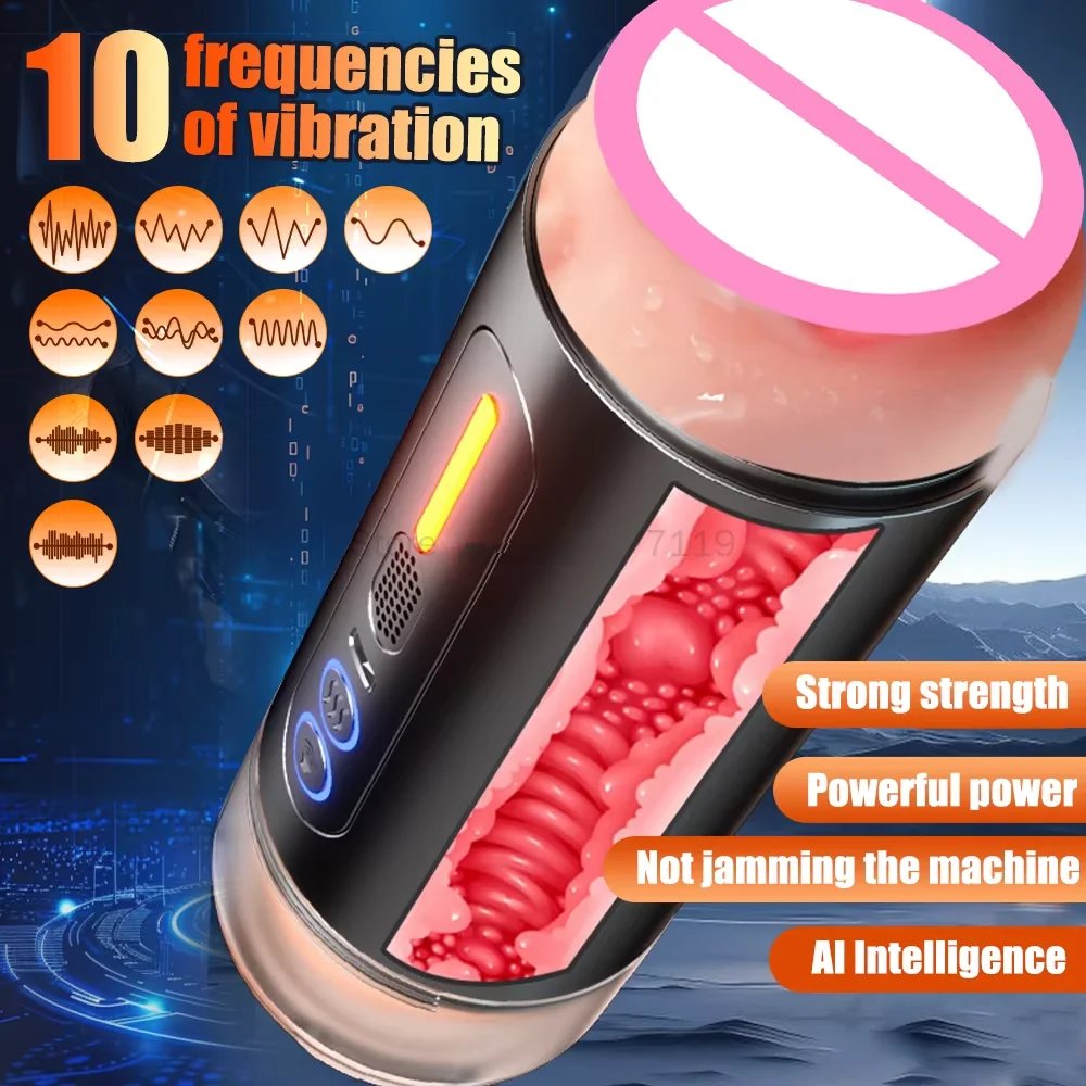 Automatic Male Sucking Masturbator Vibration Blowjob Machine Heating Masturbation Cup Sex Toys Adult for Men Masturbate Supplies Automatic Male Sucking Masturbator Vibration Blowjob Machine Heating Masturbation Cup Sex Toys Adult for Men Masturbate Supplies