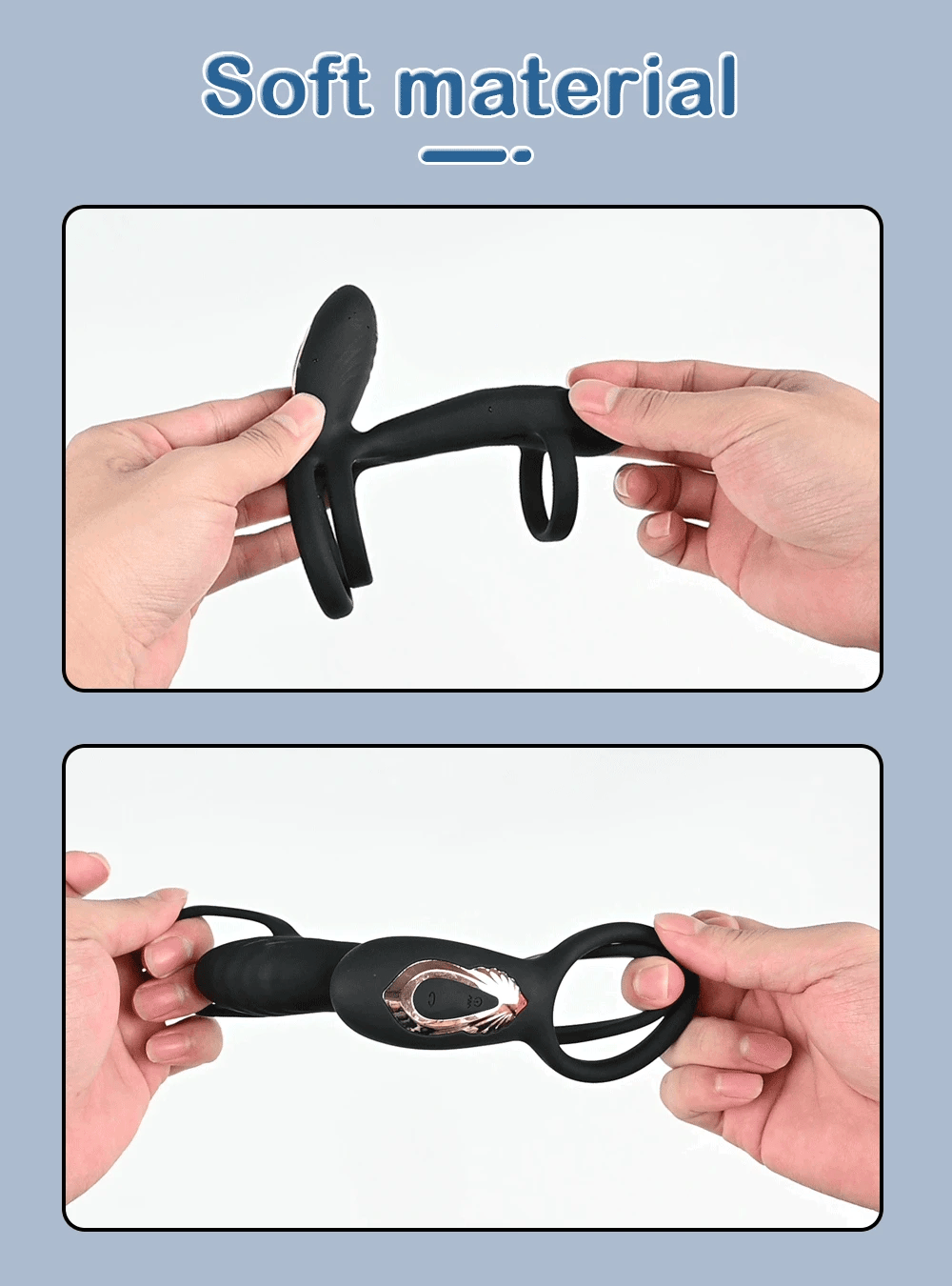 Vibrating Cock Ring with 360&deg; Twisting G-Spot Stimulator Remote Control Penis Ring Couple Sex Toy Vibrator for Men Women